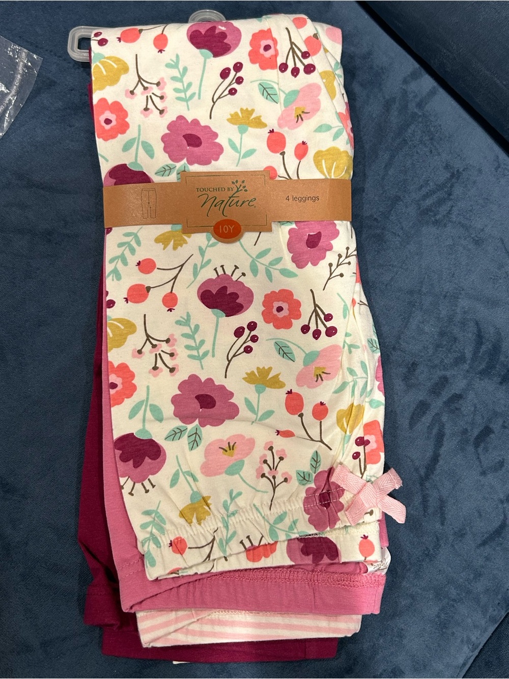 NWT Girls' Floral & Pink Leggings 4 set - 10Y